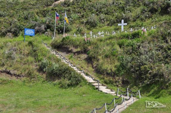 O cemitério inglês em Puerto Hambre, 60 kms ao sul de Punta Arenas, no extremo sul do Chile